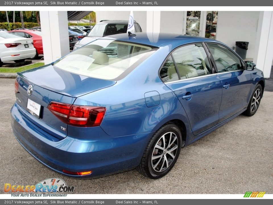 2017 Volkswagen Jetta SE Silk Blue Metallic / Cornsilk Beige Photo #9