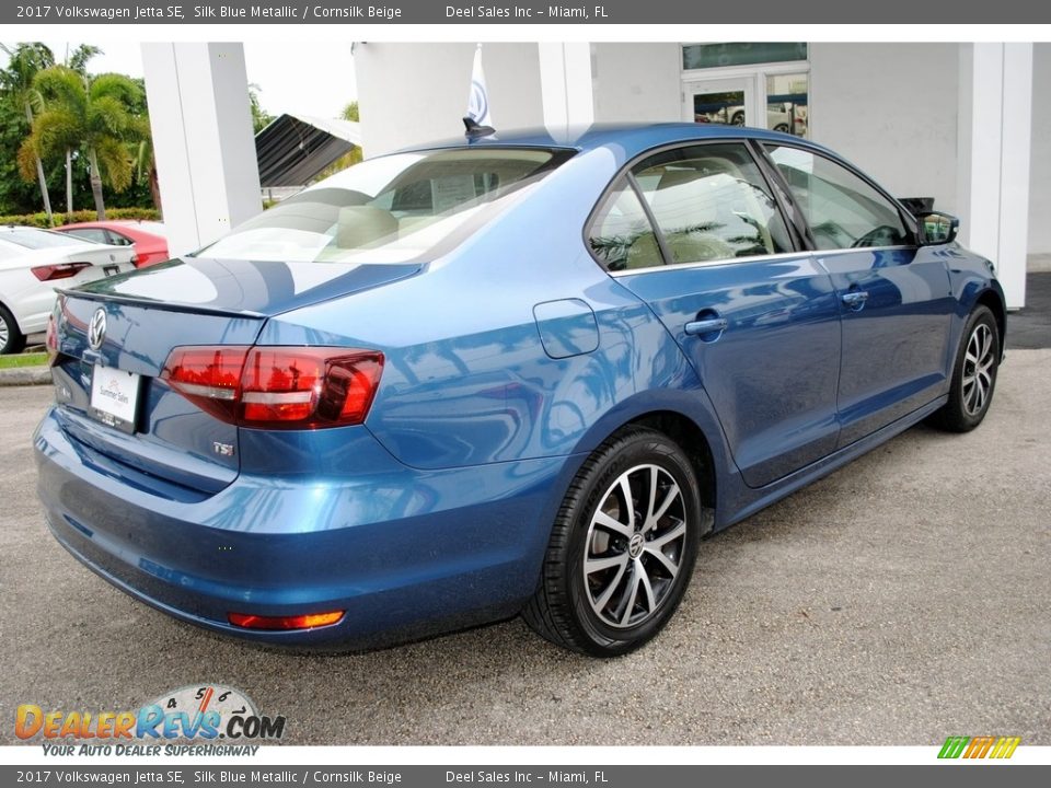 2017 Volkswagen Jetta SE Silk Blue Metallic / Cornsilk Beige Photo #10