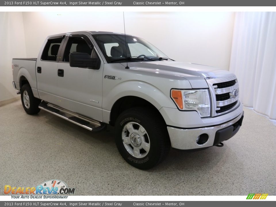 2013 Ford F150 XLT SuperCrew 4x4 Ingot Silver Metallic / Steel Gray Photo #1