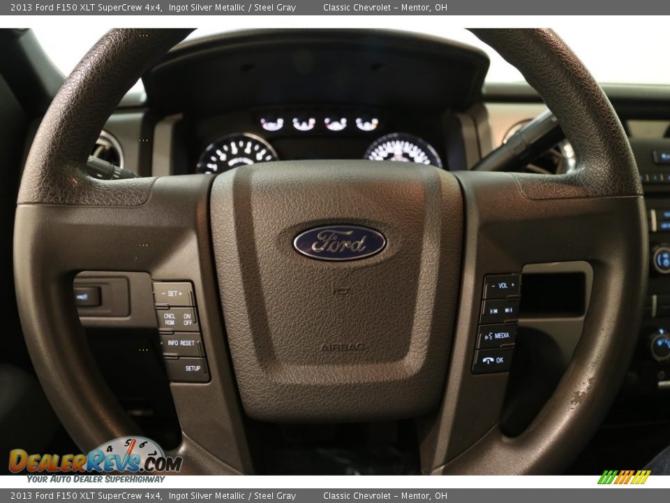 2013 Ford F150 XLT SuperCrew 4x4 Ingot Silver Metallic / Steel Gray Photo #7