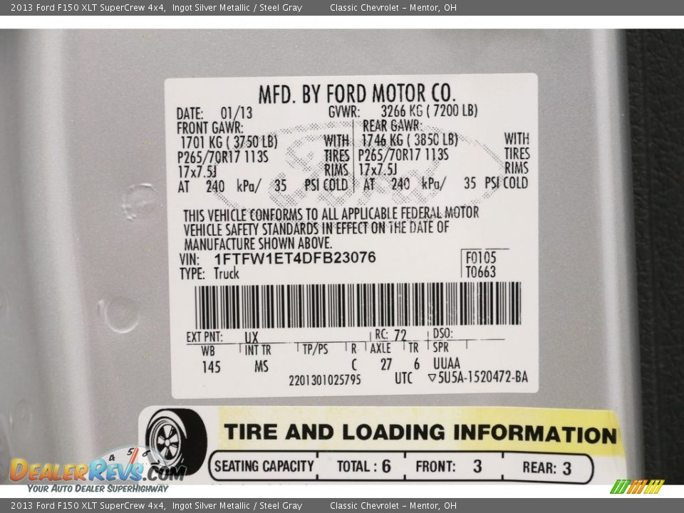 2013 Ford F150 XLT SuperCrew 4x4 Ingot Silver Metallic / Steel Gray Photo #19