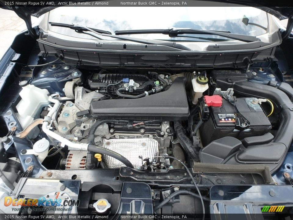 2015 Nissan Rogue SV AWD Arctic Blue Metallic / Almond Photo #2