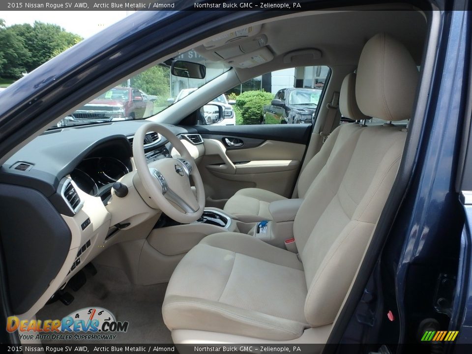 2015 Nissan Rogue SV AWD Arctic Blue Metallic / Almond Photo #15