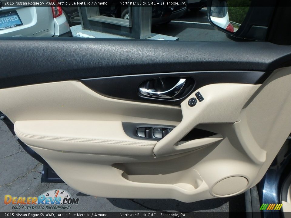 2015 Nissan Rogue SV AWD Arctic Blue Metallic / Almond Photo #19