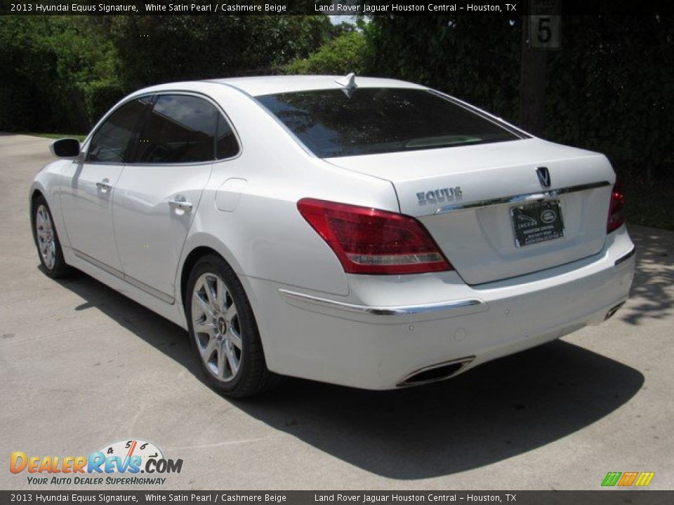 2013 Hyundai Equus Signature White Satin Pearl / Cashmere Beige Photo #2