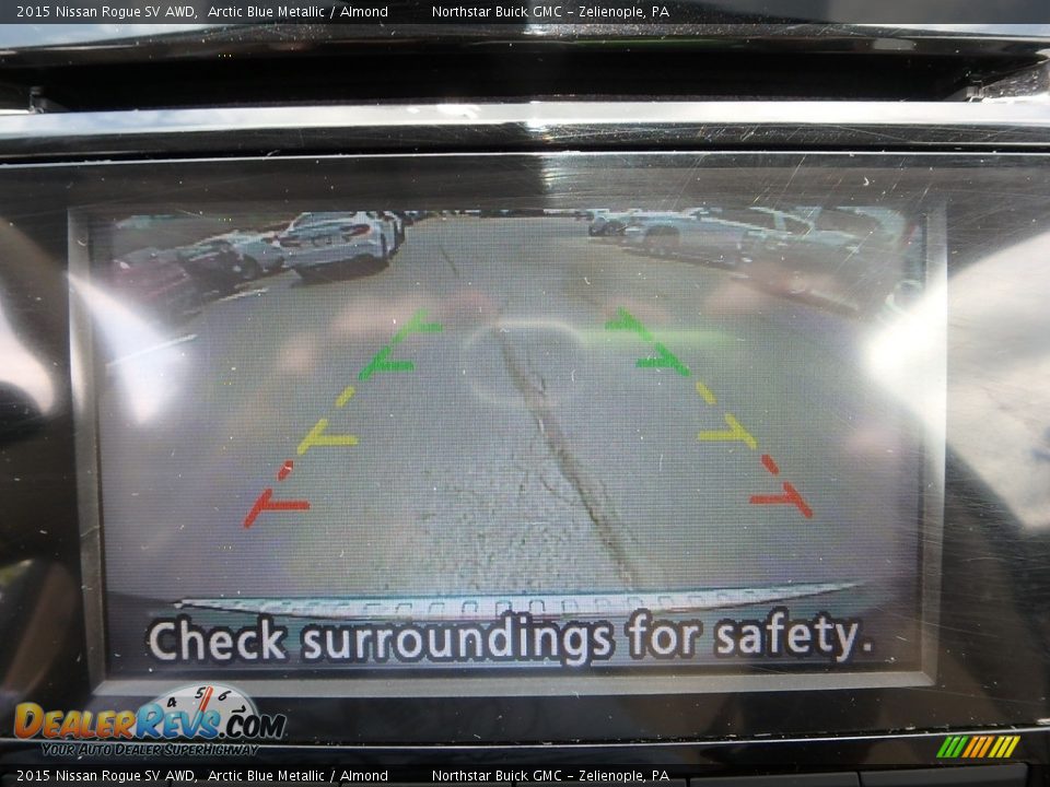 2015 Nissan Rogue SV AWD Arctic Blue Metallic / Almond Photo #27