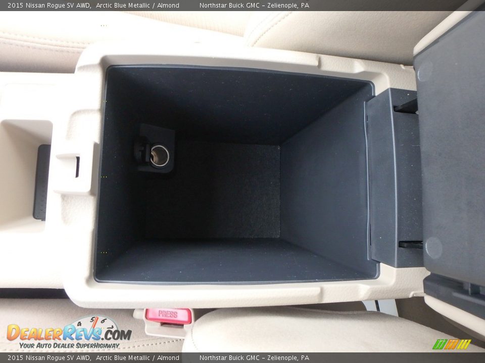 2015 Nissan Rogue SV AWD Arctic Blue Metallic / Almond Photo #29