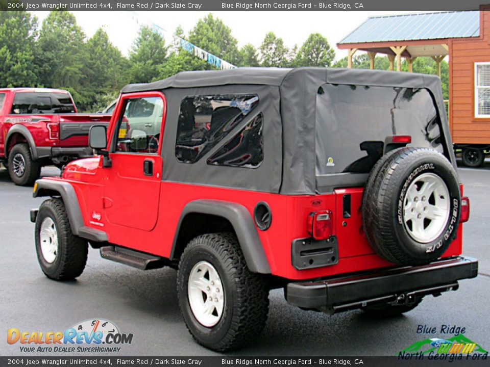 2004 Jeep Wrangler Unlimited 4x4 Flame Red / Dark Slate Gray Photo #3