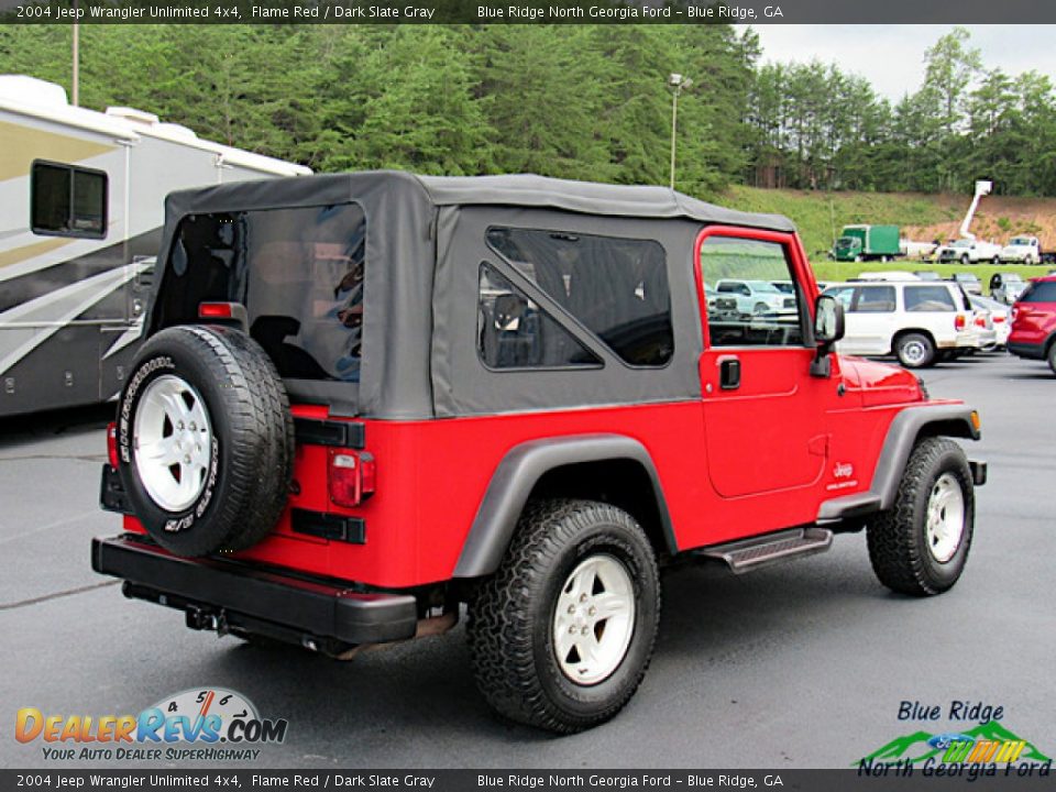 2004 Jeep Wrangler Unlimited 4x4 Flame Red / Dark Slate Gray Photo #5