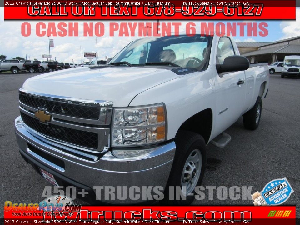 2013 Chevrolet Silverado 2500HD Work Truck Regular Cab Summit White / Dark Titanium Photo #1