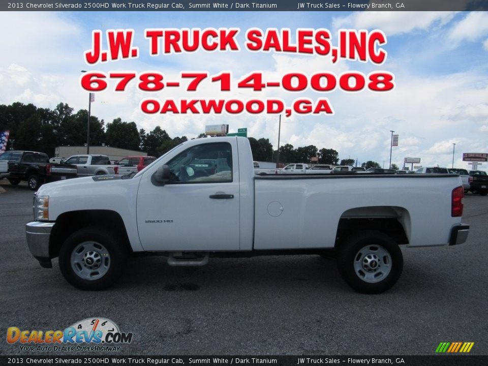 2013 Chevrolet Silverado 2500HD Work Truck Regular Cab Summit White / Dark Titanium Photo #2