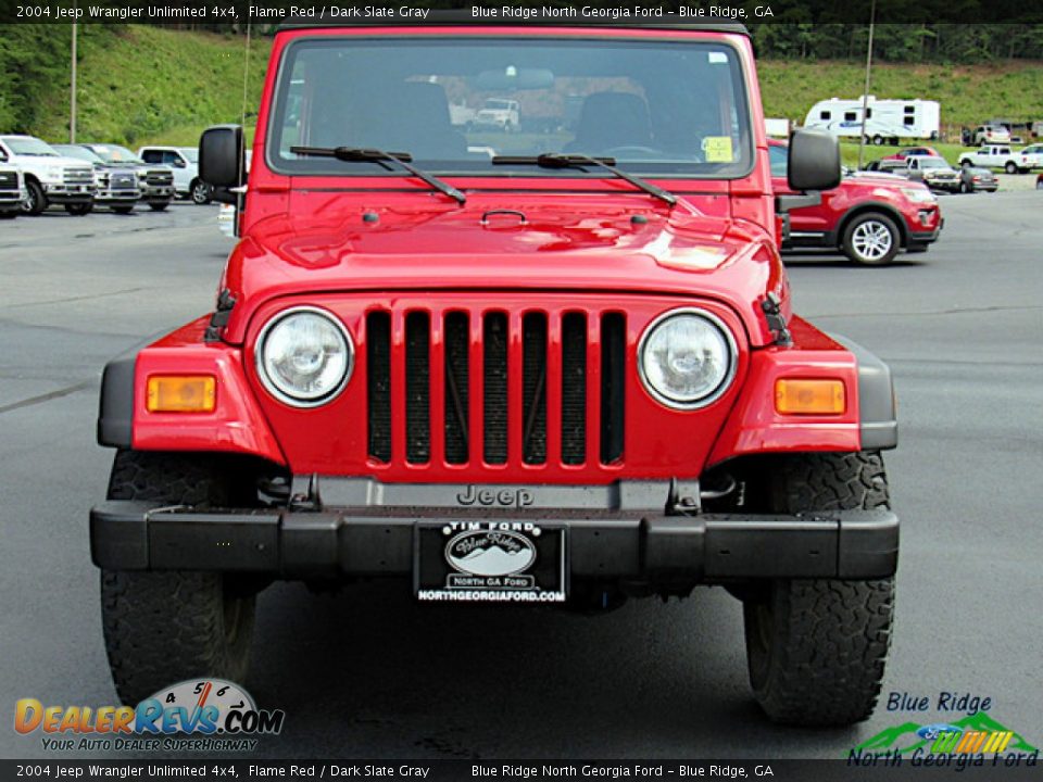 2004 Jeep Wrangler Unlimited 4x4 Flame Red / Dark Slate Gray Photo #8