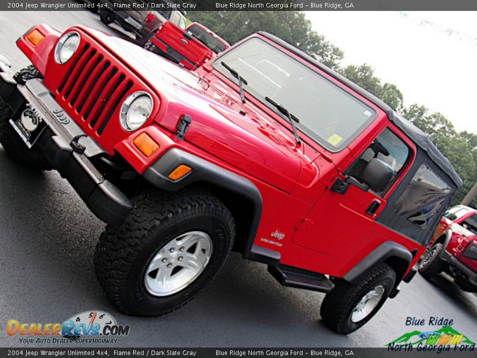2004 Jeep Wrangler Unlimited 4x4 Flame Red / Dark Slate Gray Photo #25