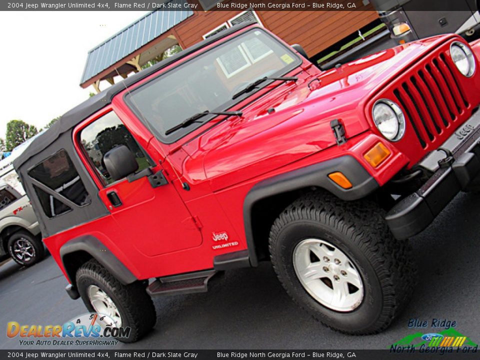 2004 Jeep Wrangler Unlimited 4x4 Flame Red / Dark Slate Gray Photo #26