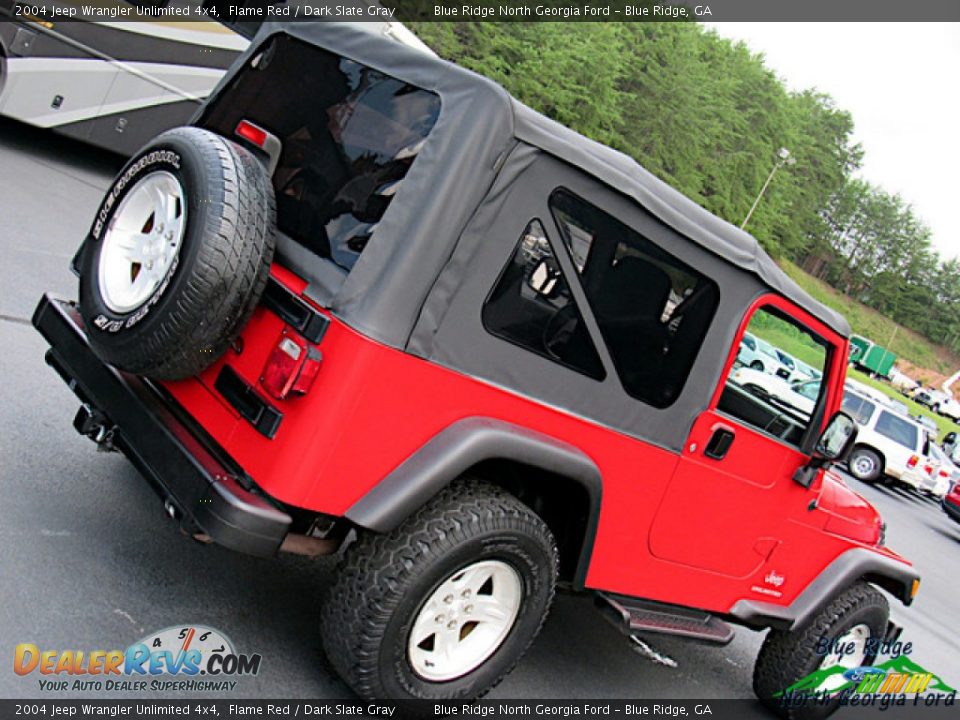 2004 Jeep Wrangler Unlimited 4x4 Flame Red / Dark Slate Gray Photo #27