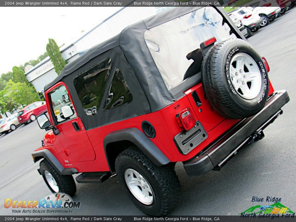 2004 Jeep Wrangler Unlimited 4x4 Flame Red / Dark Slate Gray Photo #28