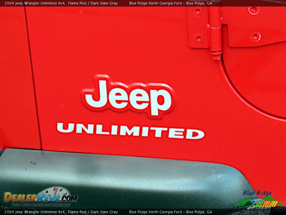 2004 Jeep Wrangler Unlimited 4x4 Flame Red / Dark Slate Gray Photo #29