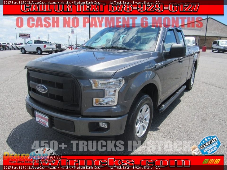 2015 Ford F150 XL SuperCab Magnetic Metallic / Medium Earth Gray Photo #1