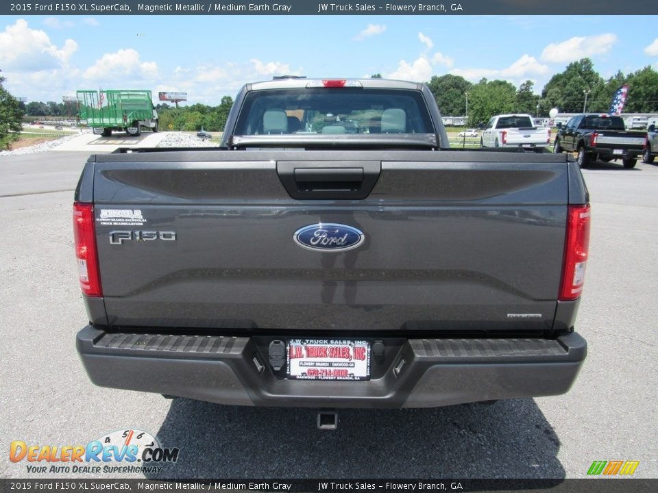 2015 Ford F150 XL SuperCab Magnetic Metallic / Medium Earth Gray Photo #4