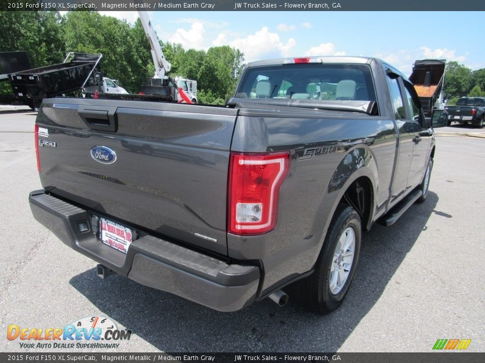 2015 Ford F150 XL SuperCab Magnetic Metallic / Medium Earth Gray Photo #5