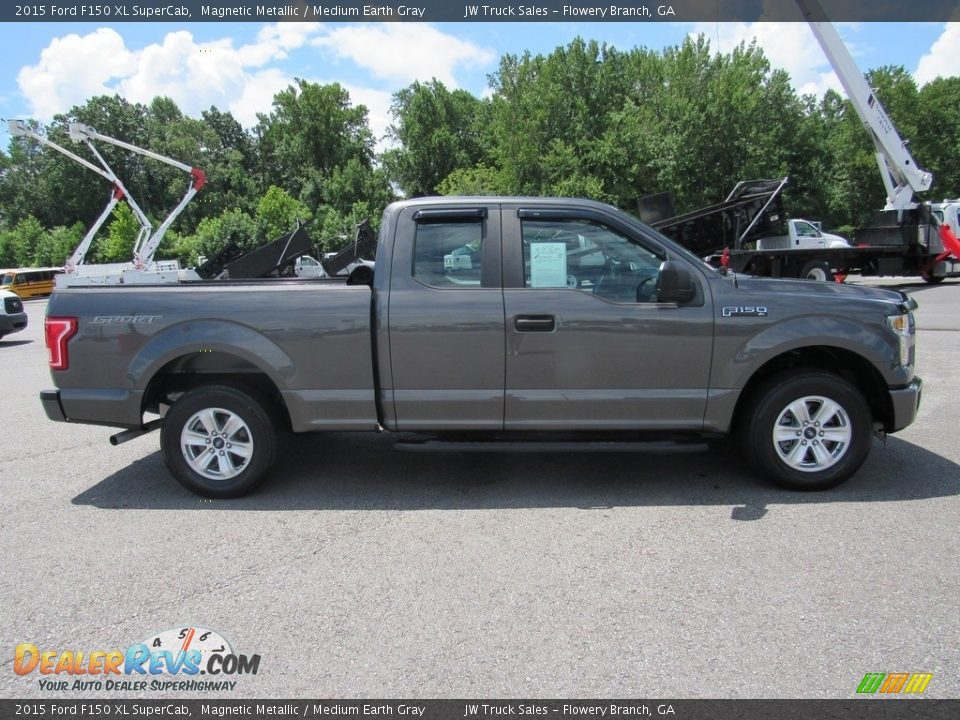 2015 Ford F150 XL SuperCab Magnetic Metallic / Medium Earth Gray Photo #6