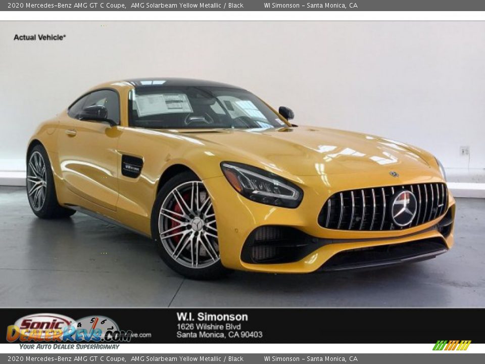 2020 Mercedes-Benz AMG GT C Coupe AMG Solarbeam Yellow Metallic / Black Photo #1