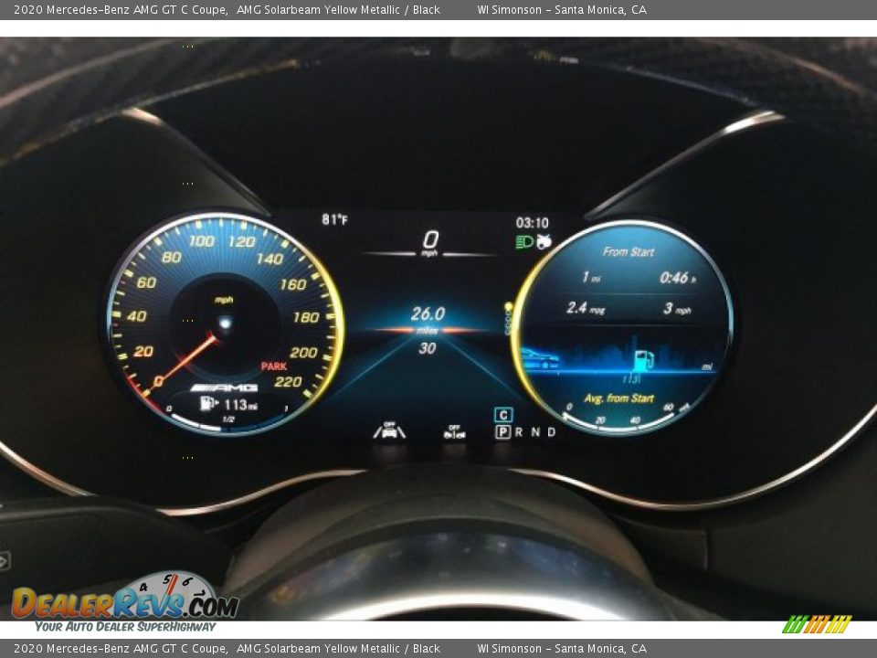 2020 Mercedes-Benz AMG GT C Coupe Gauges Photo #18