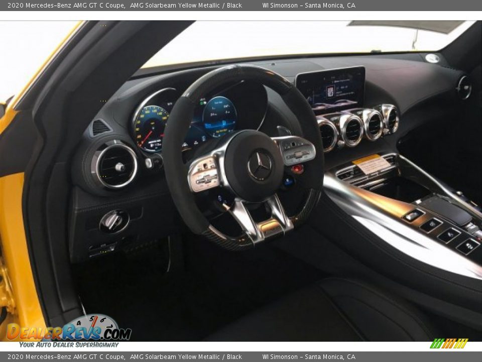 2020 Mercedes-Benz AMG GT C Coupe AMG Solarbeam Yellow Metallic / Black Photo #20