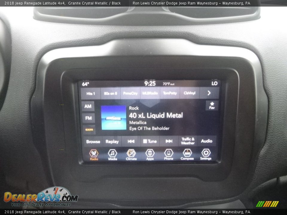 2018 Jeep Renegade Latitude 4x4 Granite Crystal Metallic / Black Photo #16