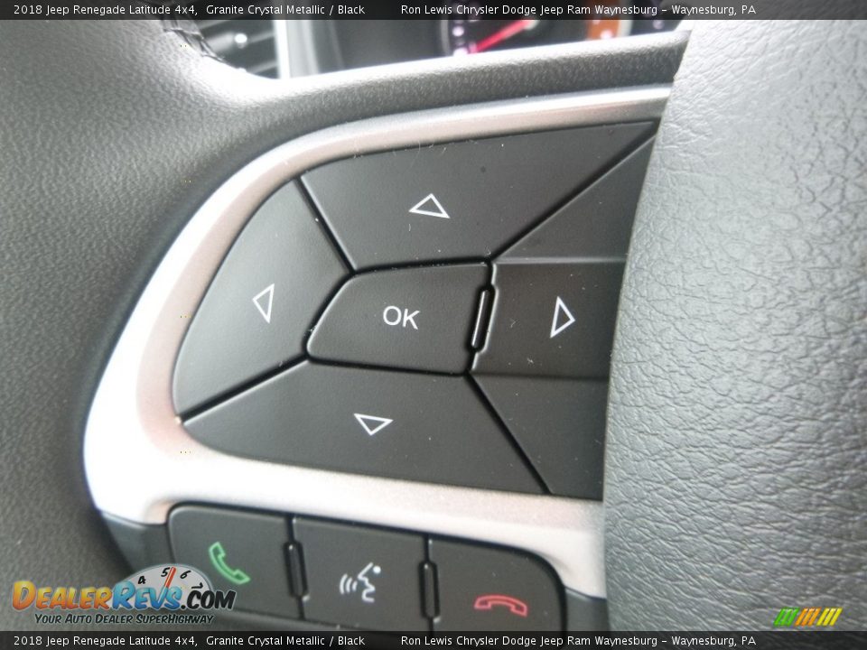 2018 Jeep Renegade Latitude 4x4 Granite Crystal Metallic / Black Photo #19