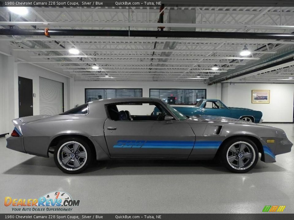 1980 Chevrolet Camaro Z28 Sport Coupe Silver / Blue Photo #1