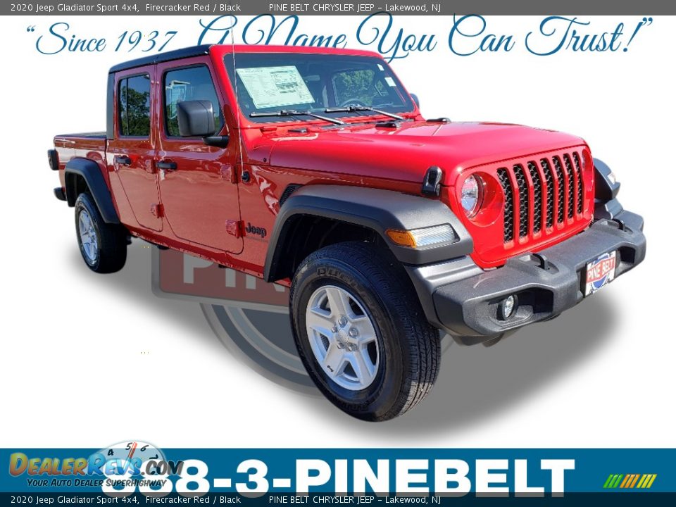 2020 Jeep Gladiator Sport 4x4 Firecracker Red / Black Photo #1