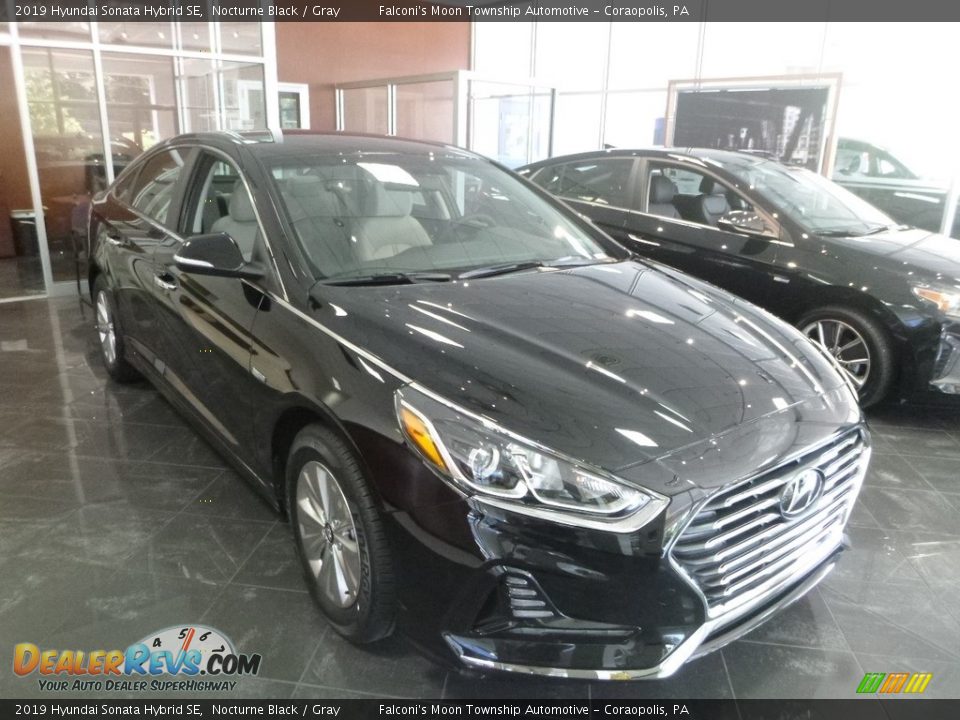 2019 Hyundai Sonata Hybrid SE Nocturne Black / Gray Photo #1