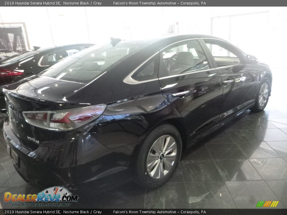 2019 Hyundai Sonata Hybrid SE Nocturne Black / Gray Photo #3