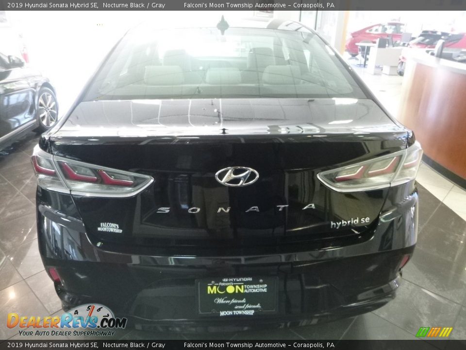2019 Hyundai Sonata Hybrid SE Nocturne Black / Gray Photo #4
