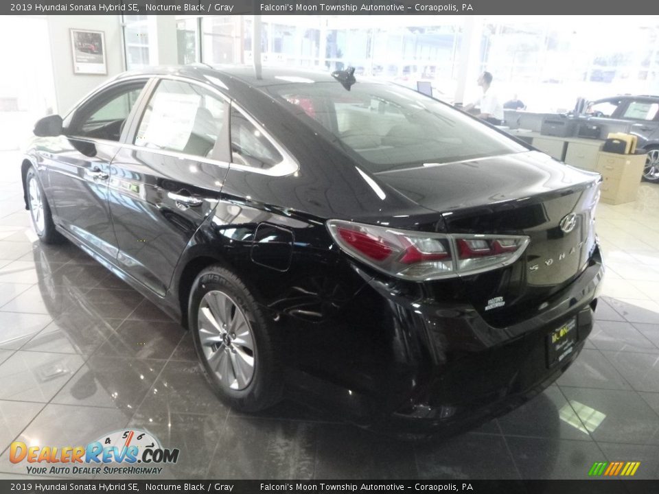 2019 Hyundai Sonata Hybrid SE Nocturne Black / Gray Photo #5