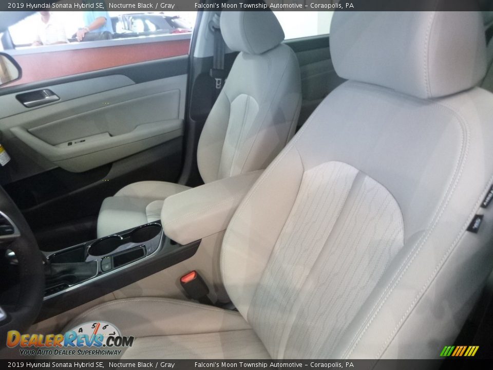 2019 Hyundai Sonata Hybrid SE Nocturne Black / Gray Photo #11