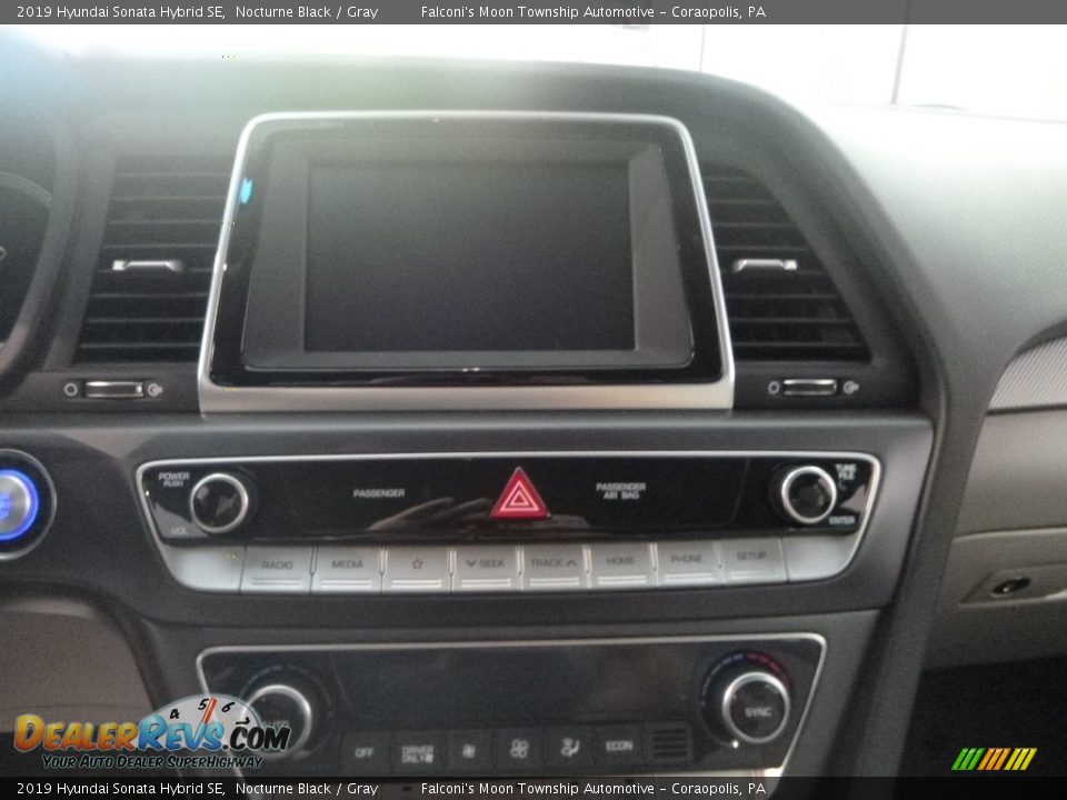 2019 Hyundai Sonata Hybrid SE Nocturne Black / Gray Photo #13
