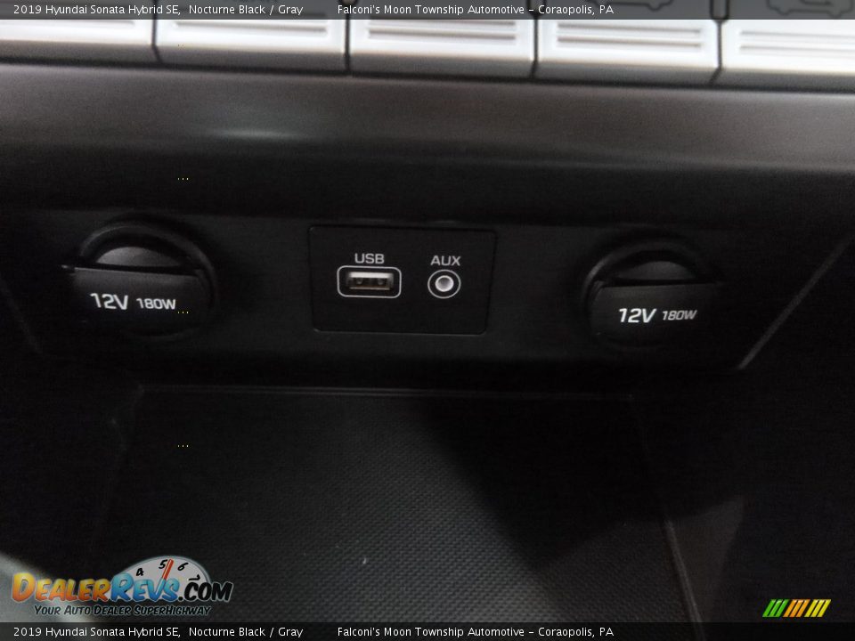 2019 Hyundai Sonata Hybrid SE Nocturne Black / Gray Photo #14
