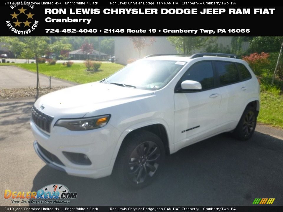 2019 Jeep Cherokee Limited 4x4 Bright White / Black Photo #1