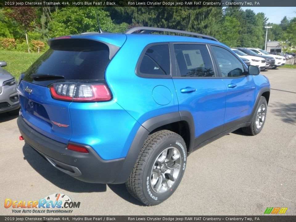 2019 Jeep Cherokee Trailhawk 4x4 Hydro Blue Pearl / Black Photo #6