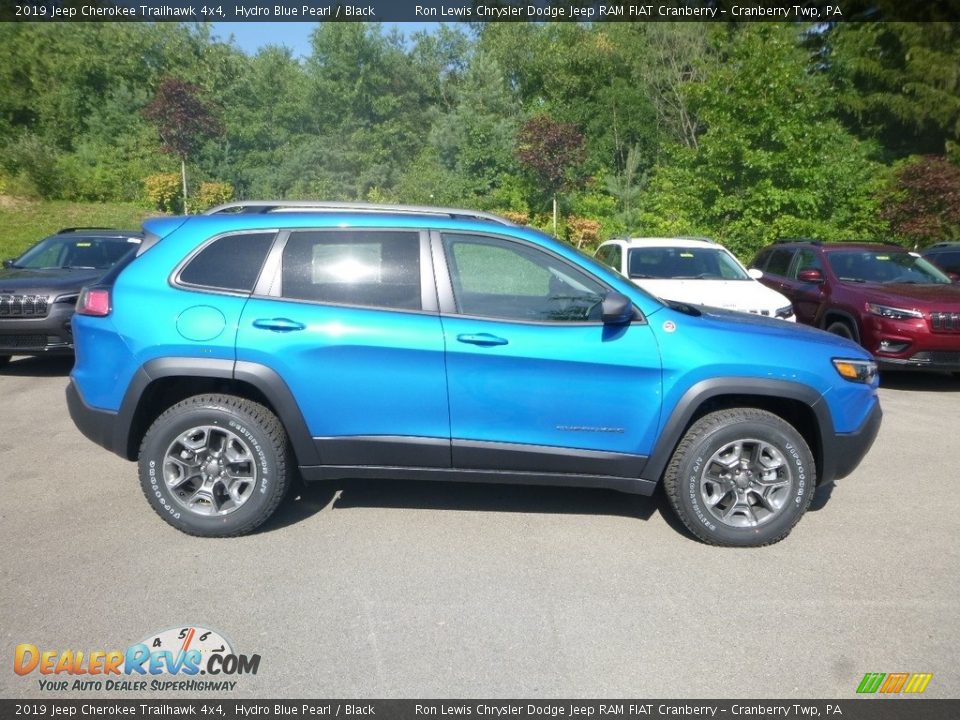 2019 Jeep Cherokee Trailhawk 4x4 Hydro Blue Pearl / Black Photo #7