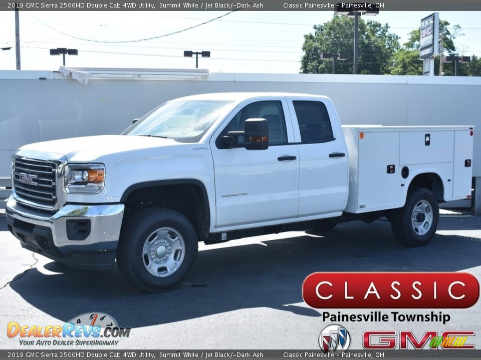 2019 GMC Sierra 2500HD Double Cab 4WD Utility Summit White / Jet Black/­Dark Ash Photo #1