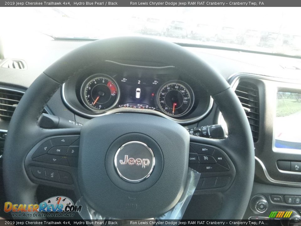 2019 Jeep Cherokee Trailhawk 4x4 Hydro Blue Pearl / Black Photo #20