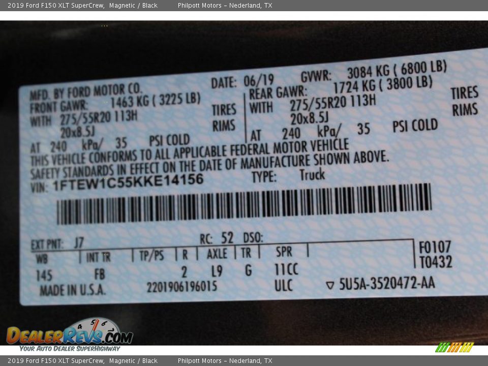 2019 Ford F150 XLT SuperCrew Magnetic / Black Photo #26