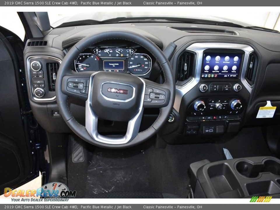 2019 GMC Sierra 1500 SLE Crew Cab 4WD Pacific Blue Metallic / Jet Black Photo #8