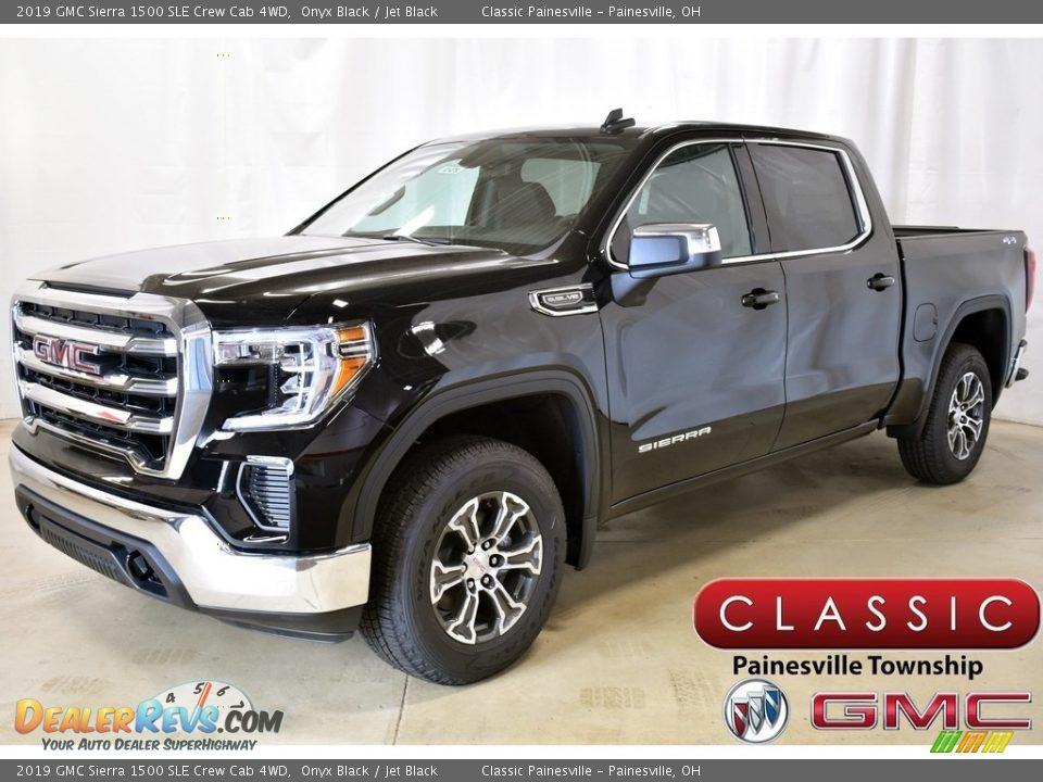 2019 GMC Sierra 1500 SLE Crew Cab 4WD Onyx Black / Jet Black Photo #1