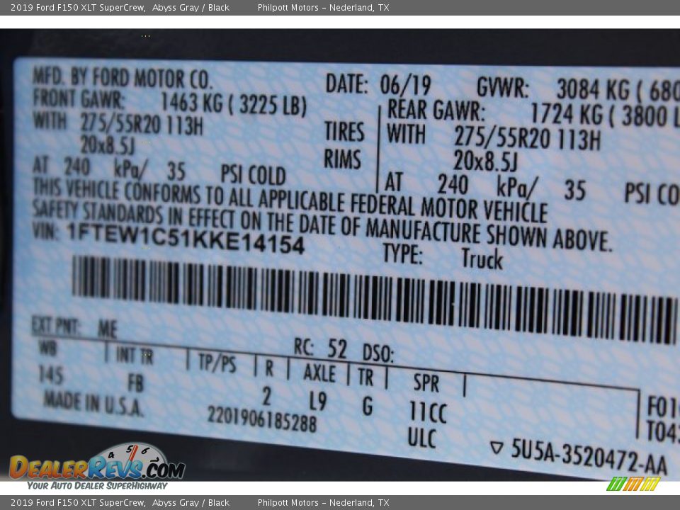 2019 Ford F150 XLT SuperCrew Abyss Gray / Black Photo #26