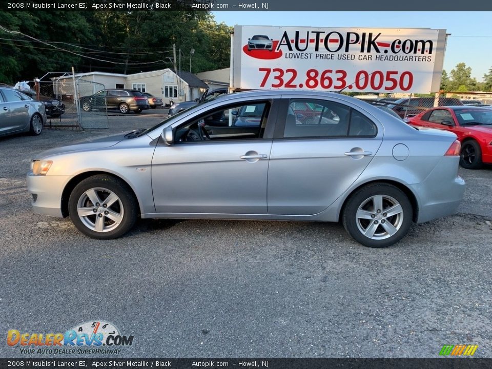 2008 Mitsubishi Lancer ES Apex Silver Metallic / Black Photo #3