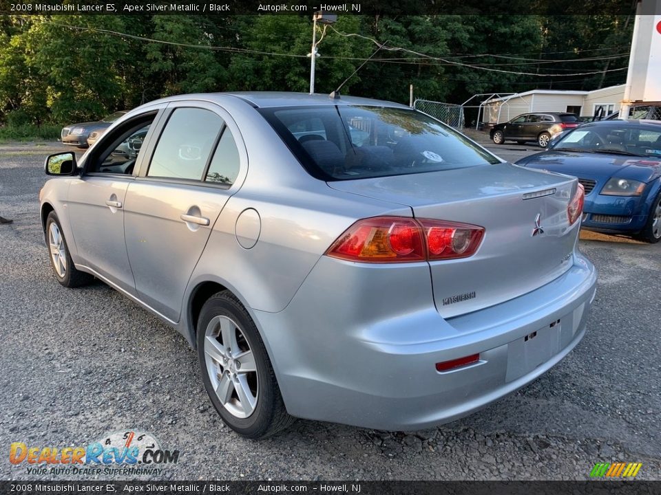 2008 Mitsubishi Lancer ES Apex Silver Metallic / Black Photo #4